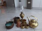 Set van koperen accessoires, Antiek en Kunst, Curiosa en Brocante, Ophalen
