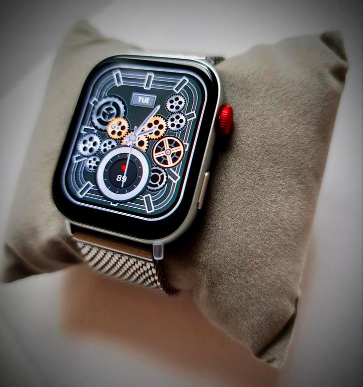 Lotus smartwatch: 1,93-inch scherm - bluetooth - muziekbedie, Handtassen en Accessoires, Smartwatches, Nieuw, Android, Zilver
