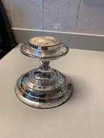 Antiek Kandelaar met opschrift EP Zinc Silver Plated, Antiek en Kunst, Ophalen of Verzenden