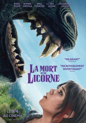 5€ les 2 tickets LA MORT D'UNE LICORNE avec avec Paul Rudd beschikbaar voor biedingen