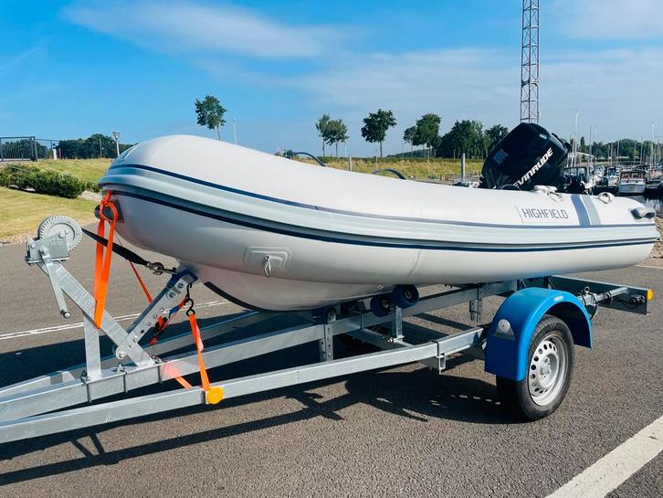 Highfield Rib CL 310 - Evinrude 15 PK viertakt, Watersport en Boten, Rubberboten, Zo goed als nieuw, Ophalen