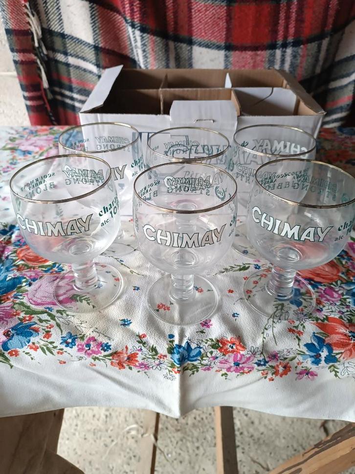 A vendre verres chimay vert, Collections, Verres & Petits Verres, Neuf, Verre à bière, Enlèvement