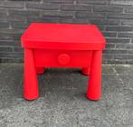 Rood nachtkastje, Huis en Inrichting, Slaapkamer | Nachtkastjes, Ophalen, Overige materialen, Gebruikt, Minder dan 45 cm