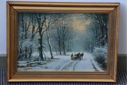 Fraai olieverfschilderij, naar Louis Apol, Antiek en Kunst, Kunst | Schilderijen | Klassiek
