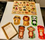 2 VERSCHILLENDE HOUTEN LEGPUZZELS GROOT, Ophalen, Zo goed als nieuw, Van hout, Minder dan 10 stukjes