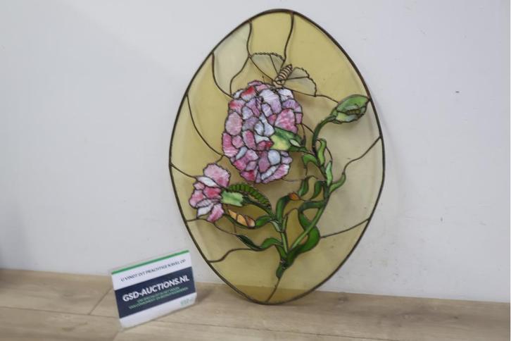 Ovale Glas-In-Lood Raam, Huis en Inrichting, Woonaccessoires | Wanddecoraties