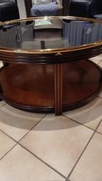 Salontafel rond kerselaar of notelaar, Huis en Inrichting, Ophalen, Gebruikt, 50 tot 75 cm, Rond