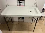 Opklapbare filetietafel met gootsteen, outdoorspoelbak, Ophalen, Zo goed als nieuw