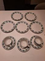 5 dessertbordjes, 3 koffiekopjes en 3onderschaaltjes, Ophalen of Verzenden, Gebruikt