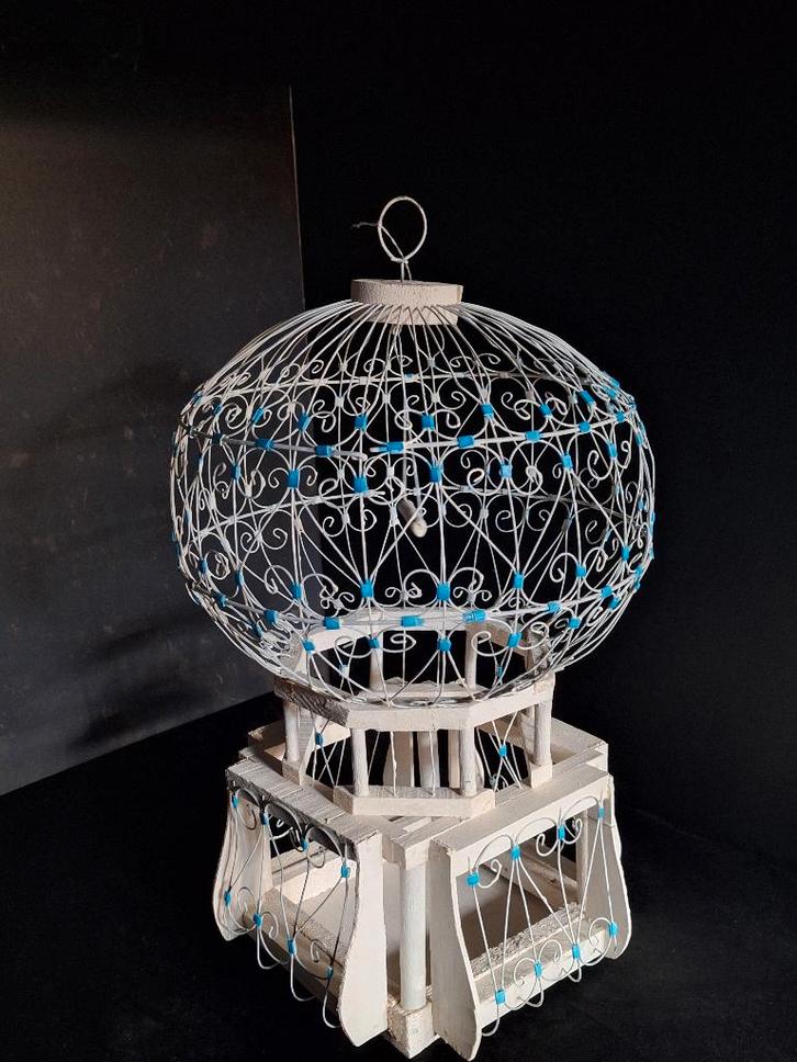 Brocante vogelkooi, decoratiestuk, Antiek en Kunst, Curiosa en Brocante, Ophalen of Verzenden