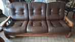 Lederen salon 3zit 21 zit, Huis en Inrichting, Ophalen of Verzenden, Zo goed als nieuw, Leer