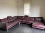 Canapé d'angle en L en cuir couleur aubergine, Maison & Meubles, Canapés | Salons, 75 à 100 cm, Quatre personnes ou plus, Contemporain