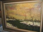 Schilderij winterlandschap, Lietaert, Ophalen