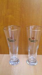 2 verres carlsberg, Collections, Verres & Petits Verres, Utilisé, Enlèvement ou Envoi, Verre à bière
