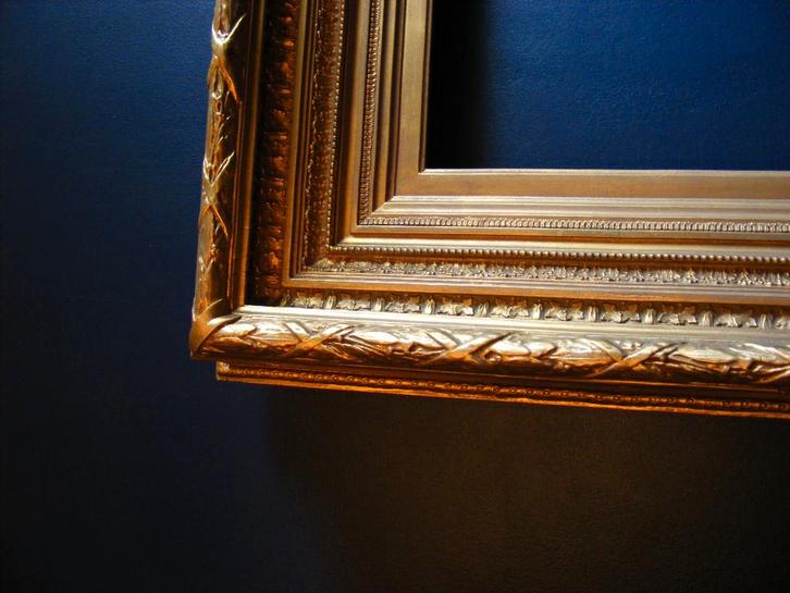 ZWARE ANTIEKE GROTE SCHILDERIJKADER VERGULD, Antiek en Kunst, Kunst | Schilderijen | Klassiek, Ophalen