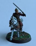 GW Seigneur des Anneaux 'Theoden à cheval' (métal, 28mm), Utilisé, Figurine, Enlèvement ou Envoi