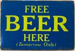 Metalen rusty-old vintage look wandplaat man cave humor bier, Huis en Inrichting, Ophalen of Verzenden, Nieuw