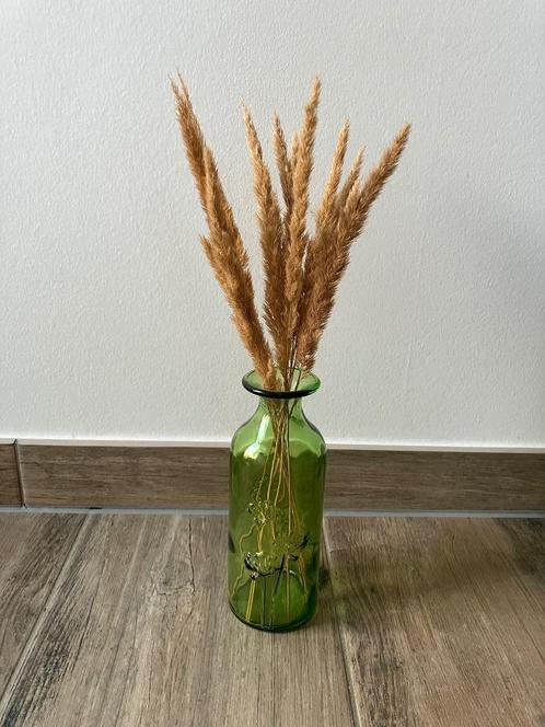 Groen vaasje met bloemmotief, Maison & Meubles, Accessoires pour la Maison | Vases, Neuf, Vert, Moins de 50 cm, Verre, Enlèvement ou Envoi