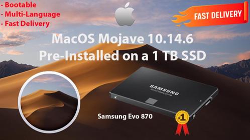 MacOS Mojave 10.14.6 Voor-Geïnstalleerde SSD 1 TB OSX OS X, Computers en Software, Besturingssoftware, Nieuw, MacOS, Verzenden
