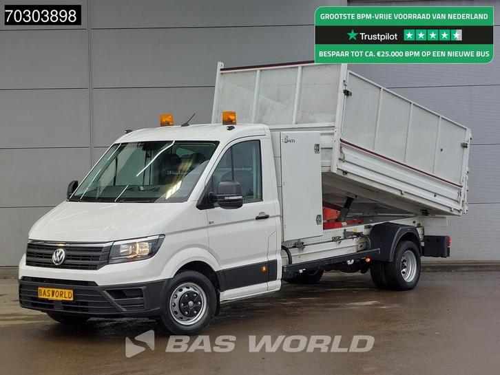 Volkswagen Crafter 177pk Kipper met Kist Dubbellucht 3,5t Tr, Auto's, Bestelwagens en Lichte vracht, Bedrijf, Te koop, Airconditioning
