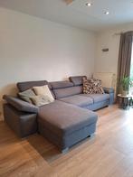 Grijze Salon / zetel met longchair, Huis en Inrichting, Zetels | Complete zithoeken, Ophalen, Stof