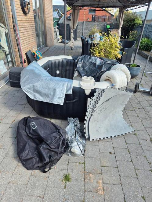 intex pure spa 4personen en toebehoren, Tuin en Terras, Bubbelbaden en Hottubs, Gebruikt, Afdekzeil, Filter, Ophalen