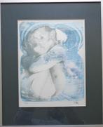 POL MARA / KOPPEL / KLEURLITHO / 49x40cm / KADER / SIG, Ophalen of Verzenden