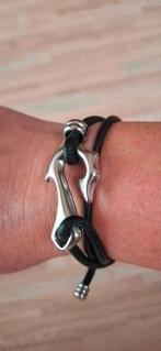 Lederen armband met motief, nieuw, Ophalen of Verzenden, Nieuw