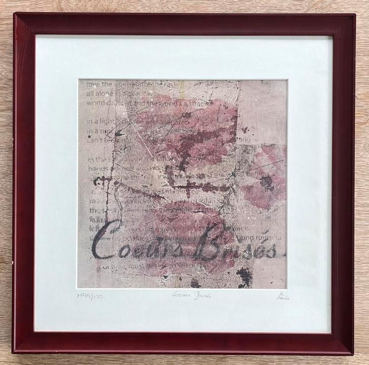 Gelimiteerde litho ‘Coeurs Brisés’ -  Natasha Pirnay, Antiek en Kunst, Kunst | Etsen en Gravures, Ophalen