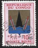 1 Postzegel Congo-Brazzaville 1967 Stadswapen Pointe-Noire, Postzegels en Munten, Ophalen of Verzenden, Overige landen, Gestempeld