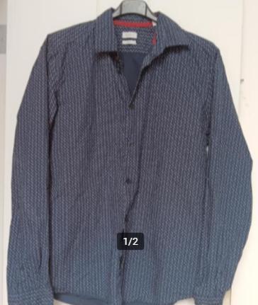 Chemise bleu / blanc Esprit XL, Kleding | Heren, Overhemden, Gedragen, Halswijdte 43/44 (XL), Blauw, Ophalen of Verzenden