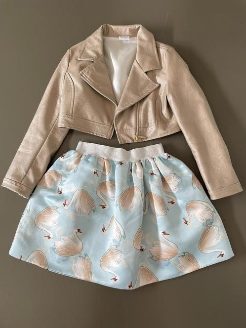 "NIEUW" Rok  + vestje Miss Leod (Communie) - 6j, Kinderen en Baby's, Kinderkleding | Maat 116, Nieuw, Meisje, Jurk of Rok, Ophalen of Verzenden