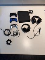 PlayStation 4 Slim 500GB + 2 controllers + headsets + kabels, Games en Spelcomputers, Spelcomputers | Sony PlayStation 4, 500 GB
