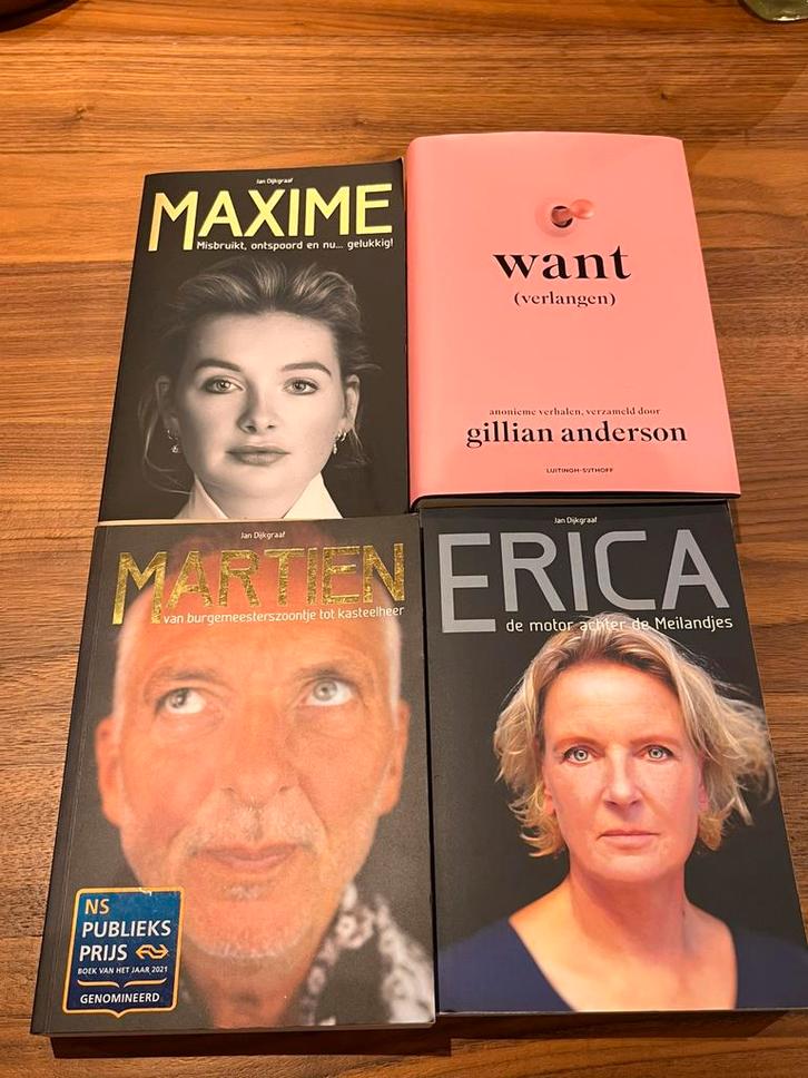 4 BOEKEN – SAMEN VERKOCHT, Livres, Biographies, Comme neuf, Cinéma, TV et Média, Enlèvement ou Envoi