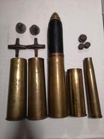 ONKLAAR trench art wo1 obussen 18pdr en Duits, Verzamelen, Ophalen