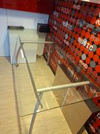 Glazen eettafel/ bureau, Huis en Inrichting, Ophalen, Gebruikt, 50 tot 100 cm, Glas