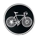 Race fiets strijk patch embleem - 76 x 76 mm, Hobby en Vrije tijd, Ophalen of Verzenden, Nieuw