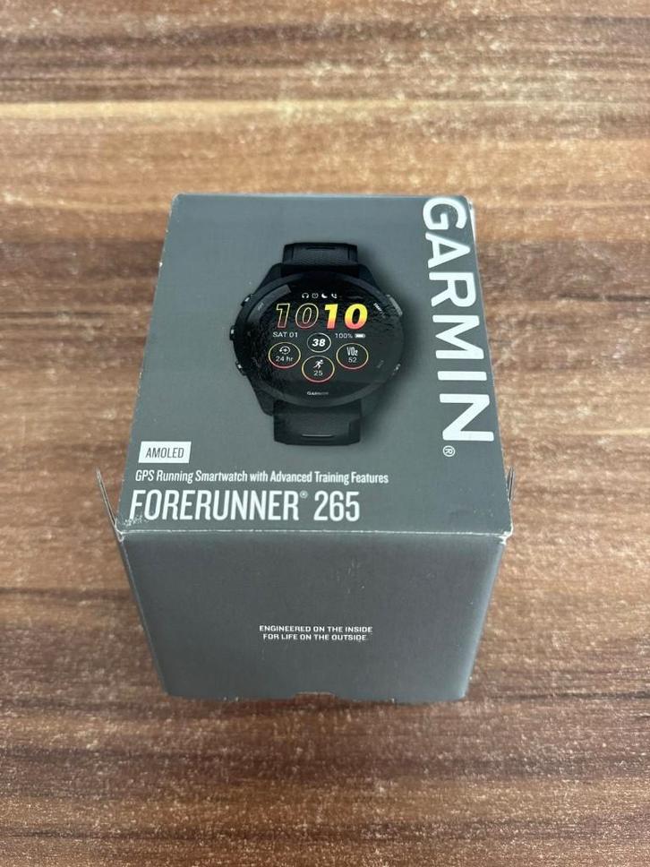 Garmin Forerunner 265, Handtassen en Accessoires, Sporthorloges, Gebruikt, Android, Zwart, Afstand, Conditie, GPS, Hartslag, Kompas