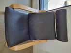 Bruinlederen Ikea Poang-fauteuil in prima staatx, Comme neuf, Enlèvement, Cuir