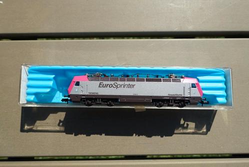 Minitrix Eurosprinter voie n, Hobby en Vrije tijd, Modeltreinen | N-Spoor, Gebruikt, Locomotief, Ophalen of Verzenden