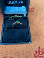 Gouden ring met smaragd, Bijoux, Sacs & Beauté, Bagues, 19 à 20, Femme, Enlèvement ou Envoi, Neuf