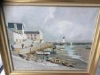 Havenzicht Quiberon, Antiek en Kunst, Kunst | Schilderijen | Klassiek, Ophalen