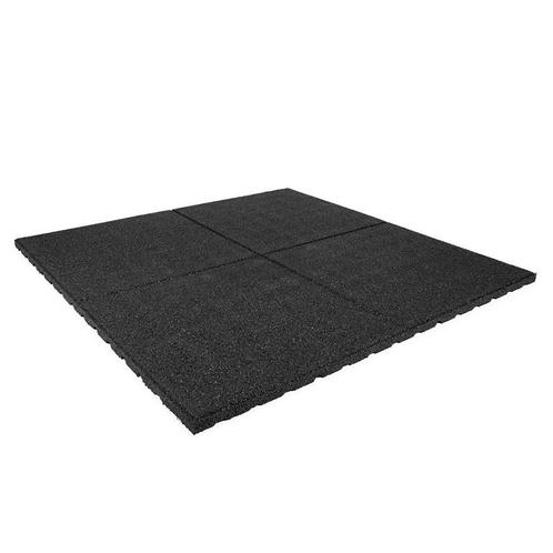 Rubber terrastegel zwart, Tuin en Terras, Deurmatten, Gebruikt, Rubber, Ophalen