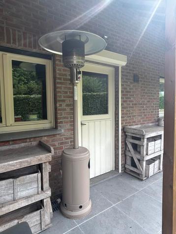 Terrasverwarmer met gas taupe kleur, Tuin en Terras, Ophalen, Gas