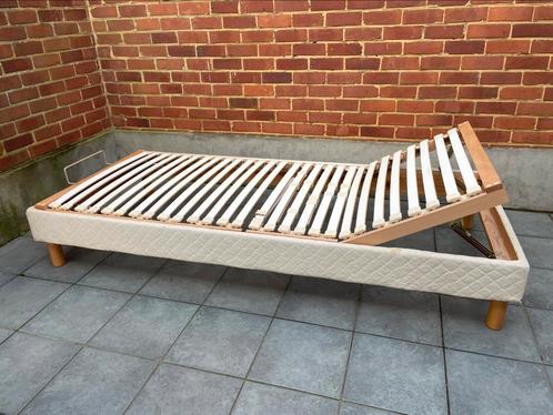 Bed met lattenbodem, Huis en Inrichting, Slaapkamer | Bedden, Gebruikt, Eenpersoons, 80 cm, 190 cm of minder, Hout, Overige kleuren