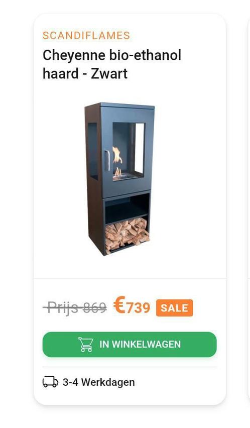 Bio ethanol kachel vrijstaand model, Huis en Inrichting, Haarden, Zo goed als nieuw, Ophalen