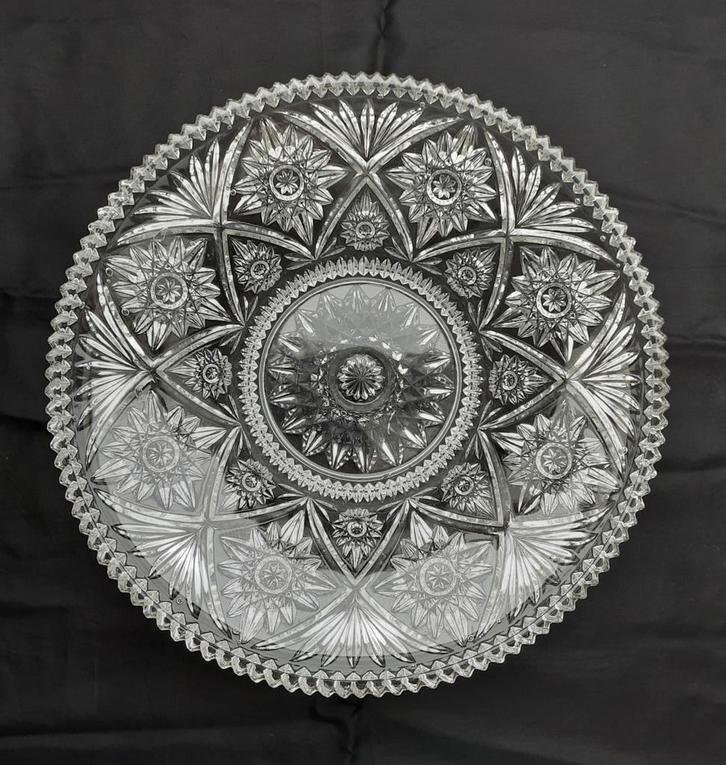 Schaal in persglas uit jaren '30, Antiek en Kunst, Antiek | Glaswerk en Kristal, Ophalen of Verzenden