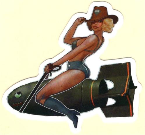 Pin Up Girl sticker #209, Verzamelen, Stickers, Nieuw, Verzenden