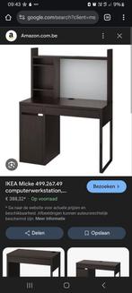 Zwart ikea bureau, Huis en Inrichting, Ophalen, Gebruikt, Bureau