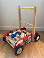 Loopwagen met bouwblokken, Kinderen en Baby's, Speelgoed | Houten speelgoed, Ophalen of Verzenden